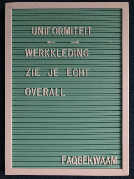 Uniformiteit - werkkleding zie je echt overall - FAQbekwaam