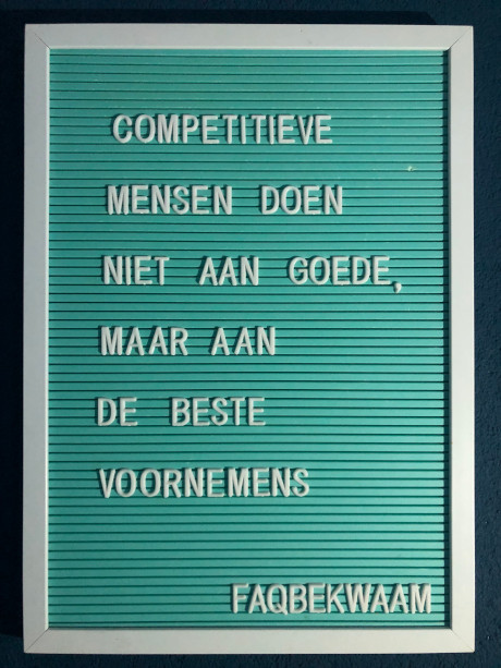 Competitieve mensen doen niet aan goede, maar aan de beste voornemen - FAQbekwaam