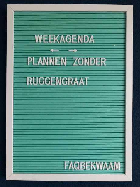 Weekagenda - plannen zonder ruggengraat - FAQbekwaam